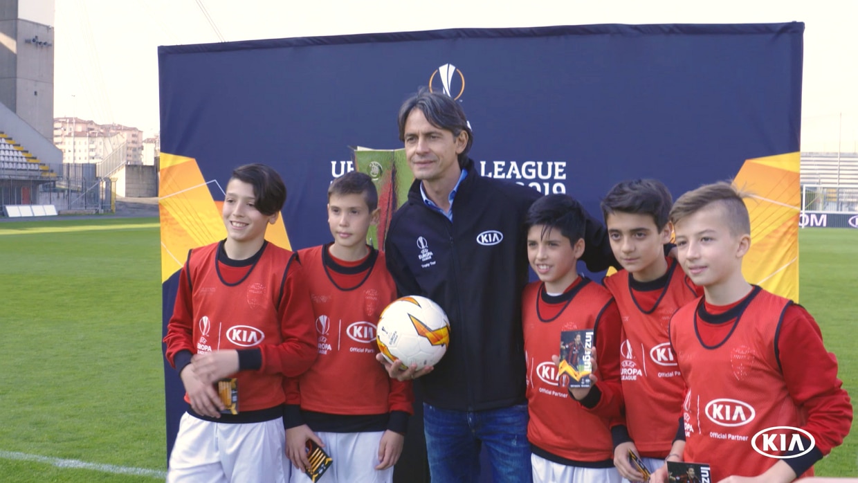 In the fifth leg of the UEFA Europa League Trophy Tour Driven by KIA Motors